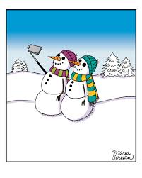 scrivan snowman selfie